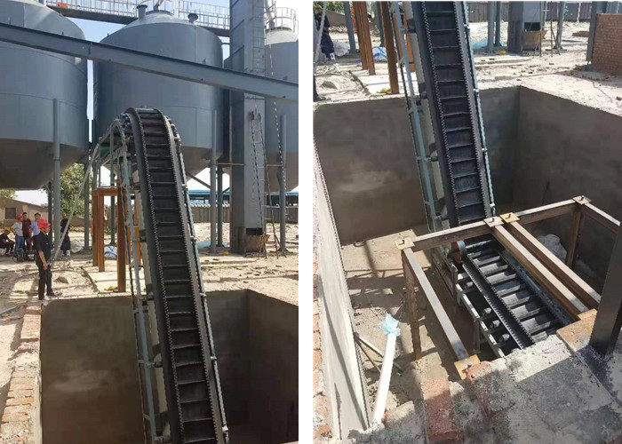 Gearbox Motor Drive Carbon Steel Sidewall Belt Conveyor With Custom Color