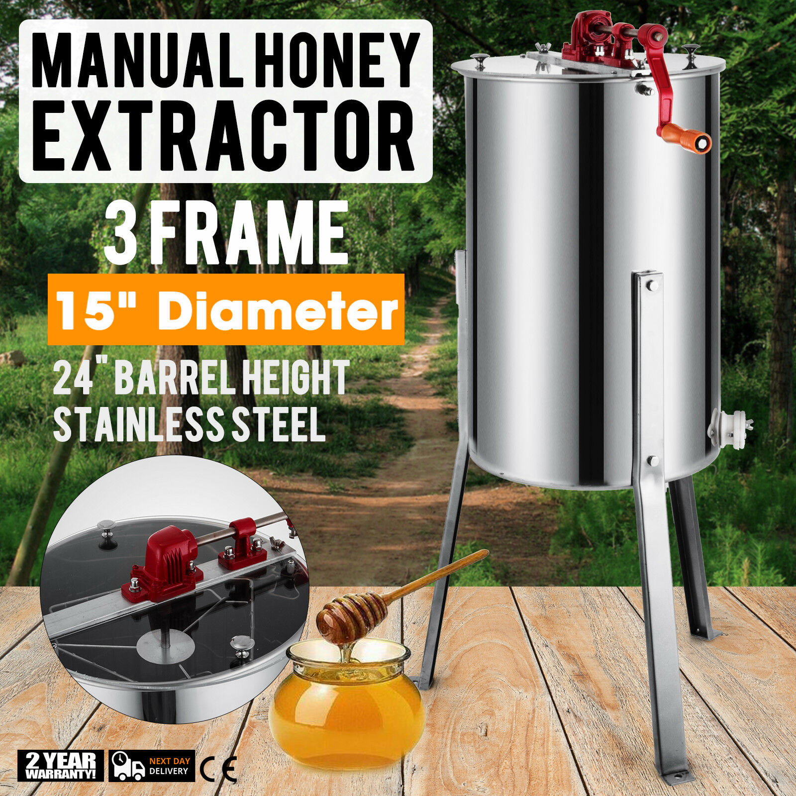 3 Frames Honey Processing Machines CE Honey Production Equipment