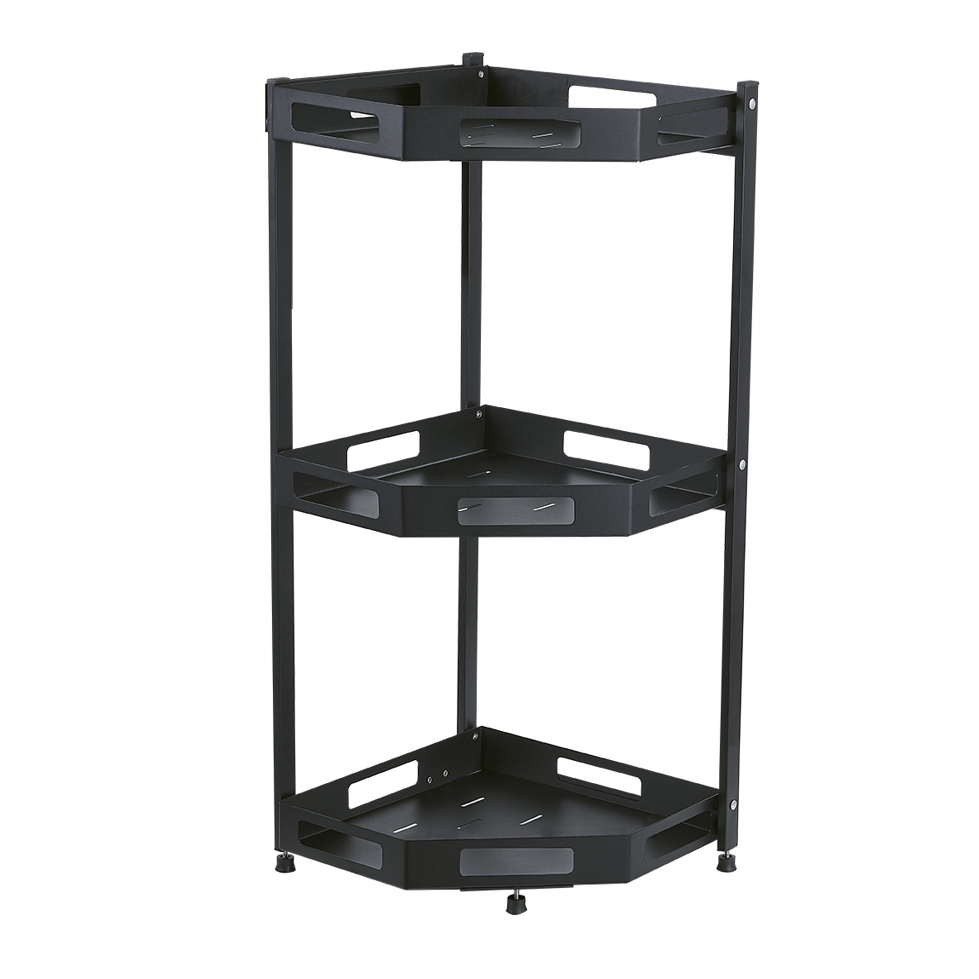 SS201 Kitchen Corner Shelf 3 Tier Spice Rack Organizer Bathroom Storage Space Saving