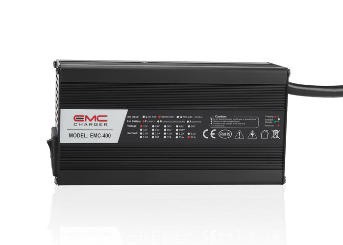 EMC-400 84V3A Aluminum lead acid/ lifepo4/lithium battery charger for golf cart, e-scooter
