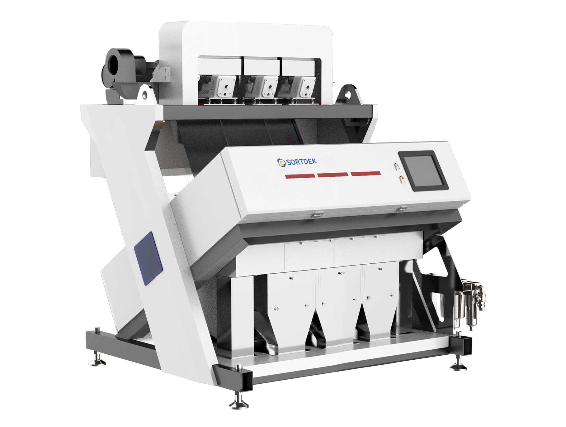 3 Chute Optical Color Sorter 192 Channels For Bean Pulses Sorting