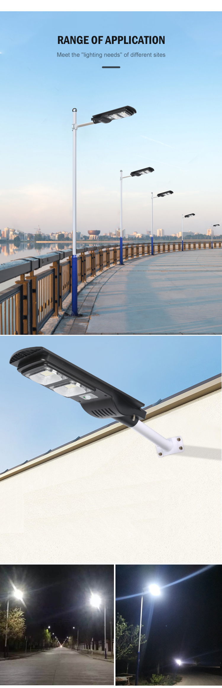 IP65 30 Watt 60 Watt Outdoor LED Street Lights Remote Control