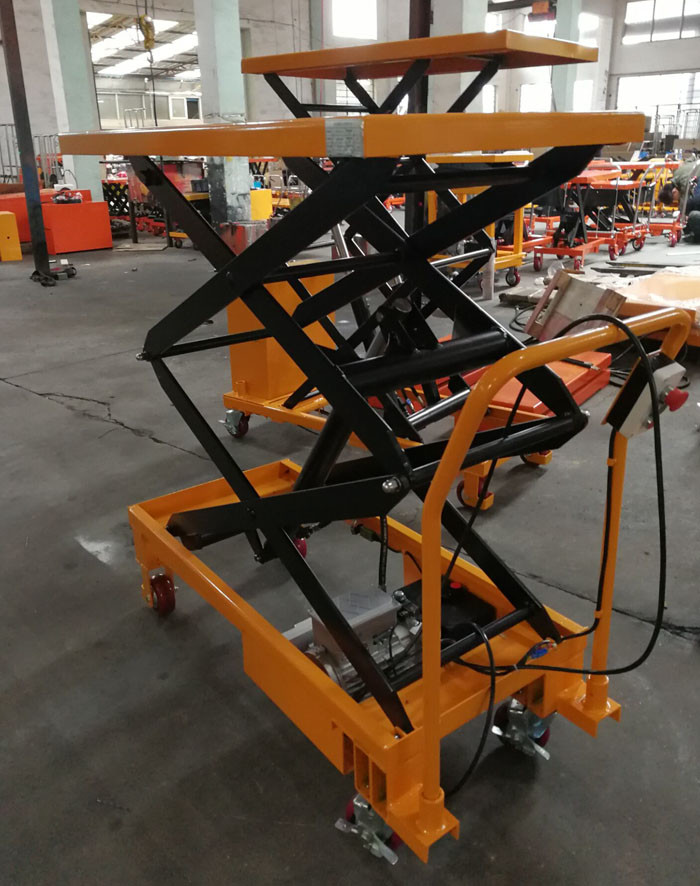 Portable Lightweight Double Scissor Lift Table Hand Operated 700 * 450 * 35mm