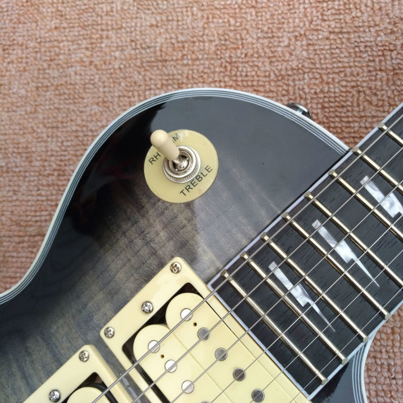 New style Ace frehley signature guitar, Ebony Fingerboard Ace frehley 3 pickups Electric Guitar, Mahogany Flame Maple BD