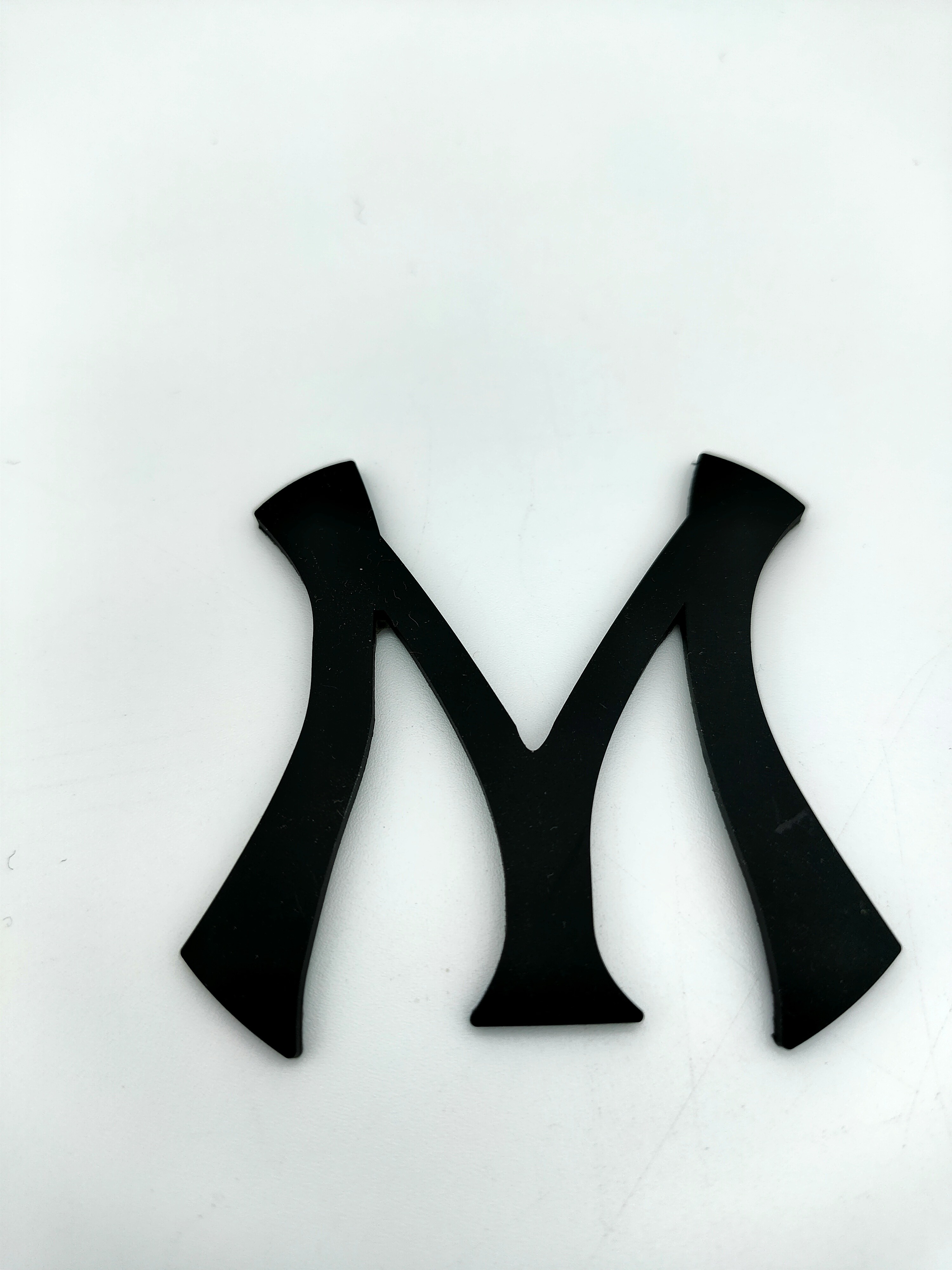 Personalised Logo Label Stickers On The Shoes PVC Material M Letter Shape