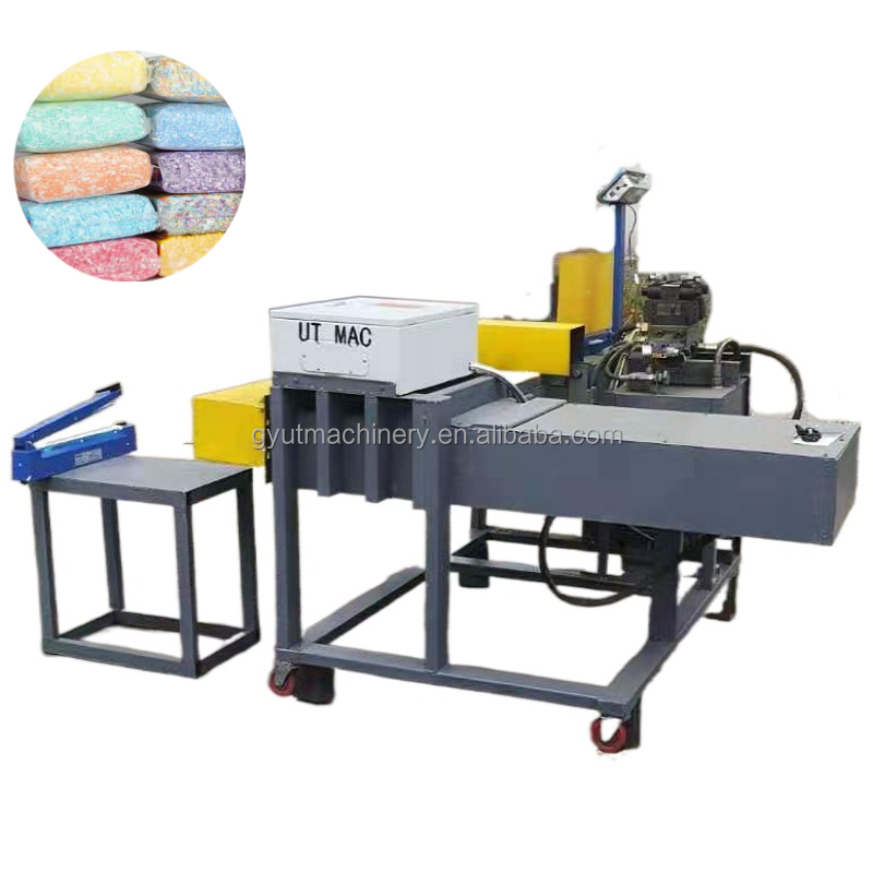 Horizontal Scale Weighing Baler Bagging Press Machine for Cut Wipers Rags Packing