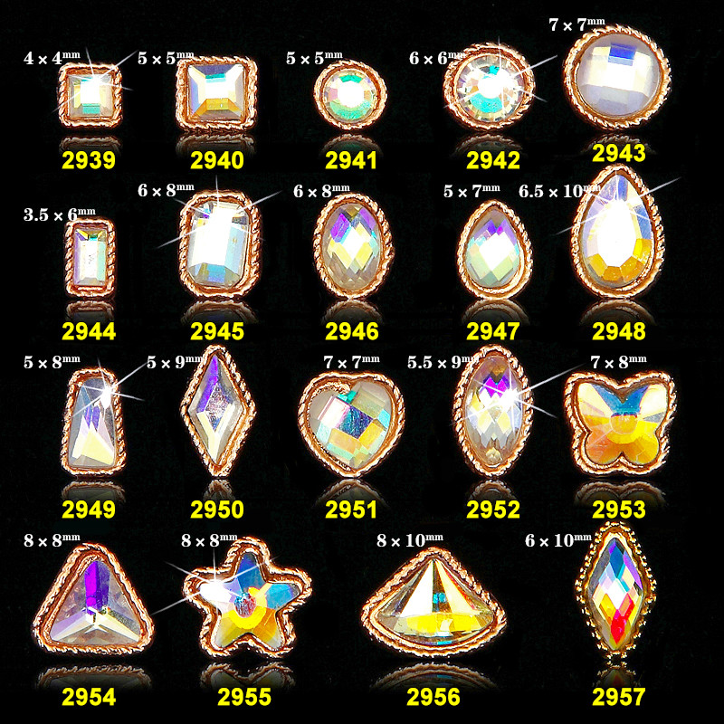 NEW Arrival jewelry nail art cabochons for nail art decoration - nail jewelry made with austrian oktant chaton, preciosa