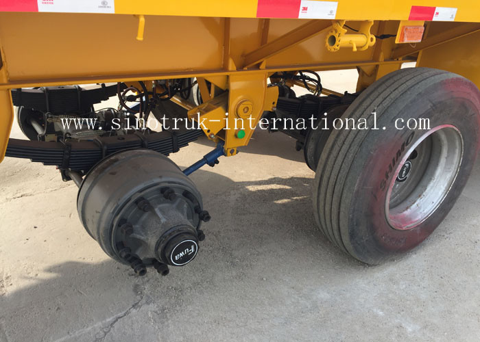 30 Ton Loading Three Axle Flatbed Trailer Carrying Bulk Cargo