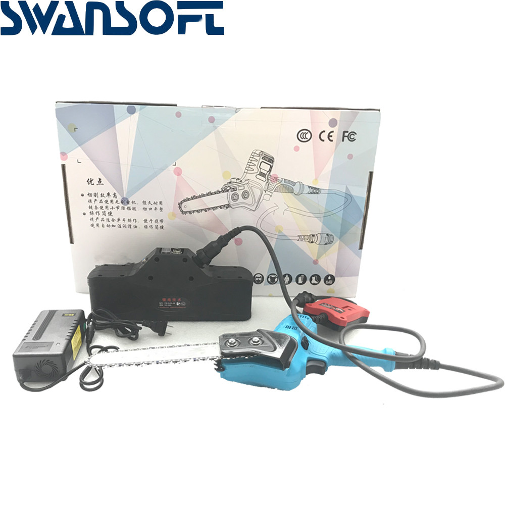 Swansoft 400W Professional 150mm Portable Mini Electric Start Chainsaw Hand Chain Saw