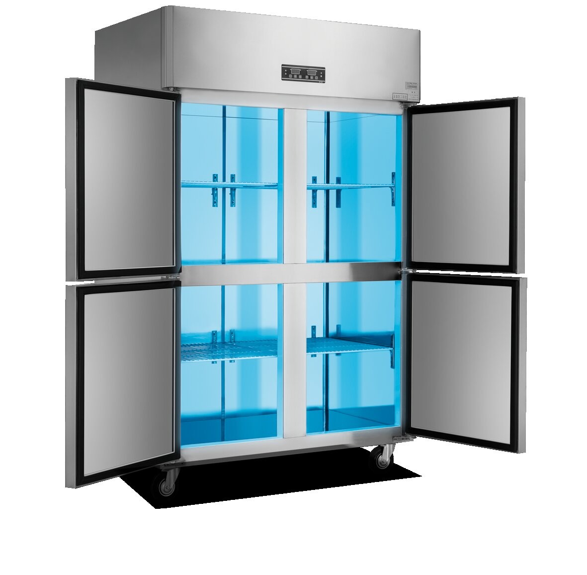 Modern Design 4 Door Commercial Freezer Precise Control Restaurant Refrigerator Freezer