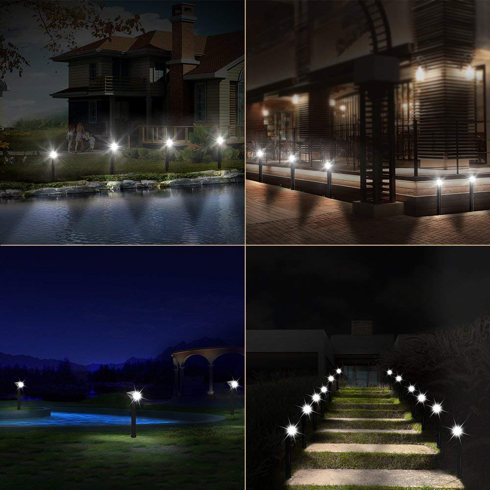 IP65 Waterproof 5000K Solar Garden Path Lights / 3.7v 30 Lumen Solar Path Lights