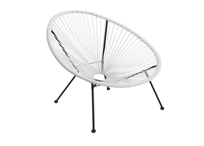 Steel Wicker Rope Patio Outdoor Garden Chair Rattan Acapulco Chair