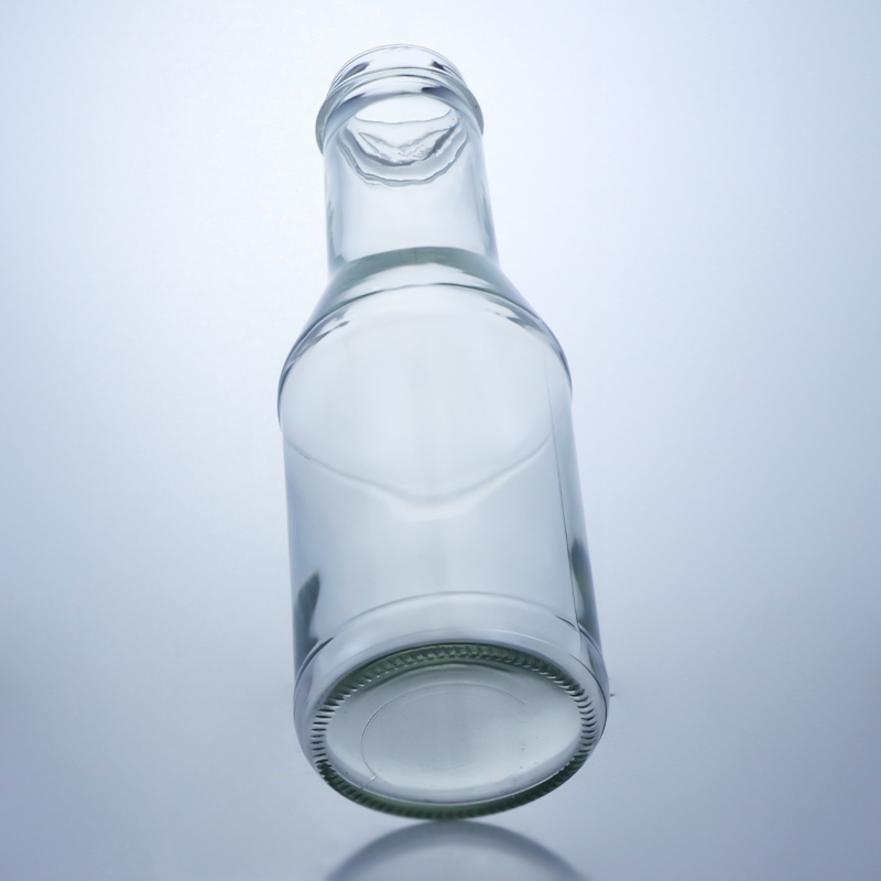 Clear Flint Glass Bottle for Milk Juice Salad Chili Sauce Ketchup 300ml 500ml 700ml