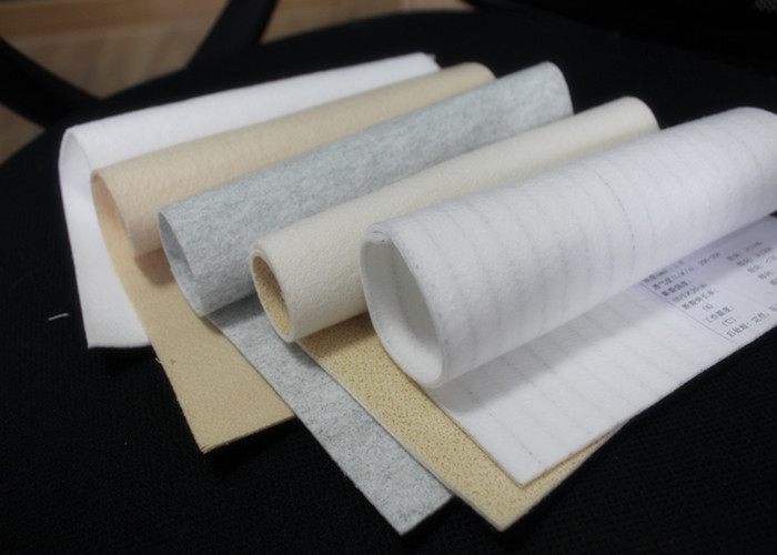 Polyester Nomex P84 Needle Felt Filter Cloth / Bag flue gas filtration media
