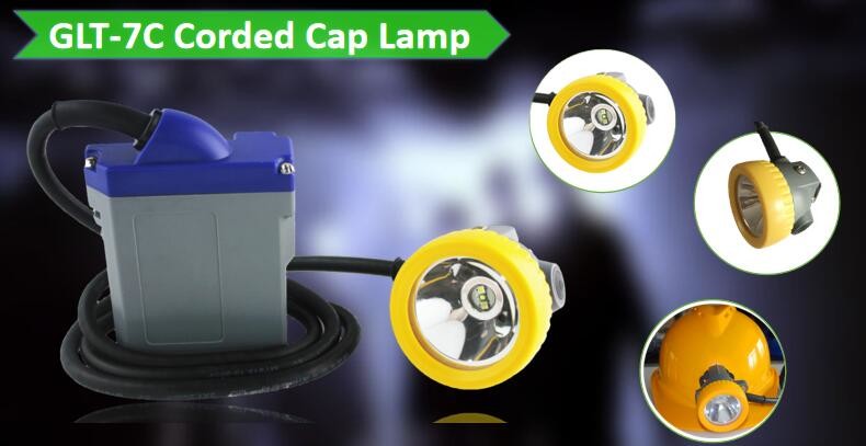 Waterproof Coal Miner Cap Lamp 15000lux 100000hrs Life Span for Underground Mining