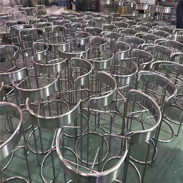 high quality stainless steel chair brushed finish metal gold chair for restaurant