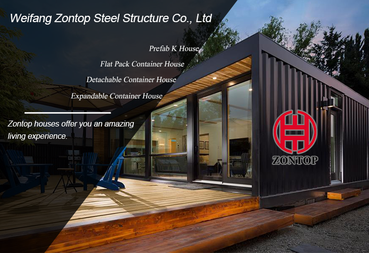 Zontop Modern Prefabricated Luxury Container House 20 Ft Prefab Container House