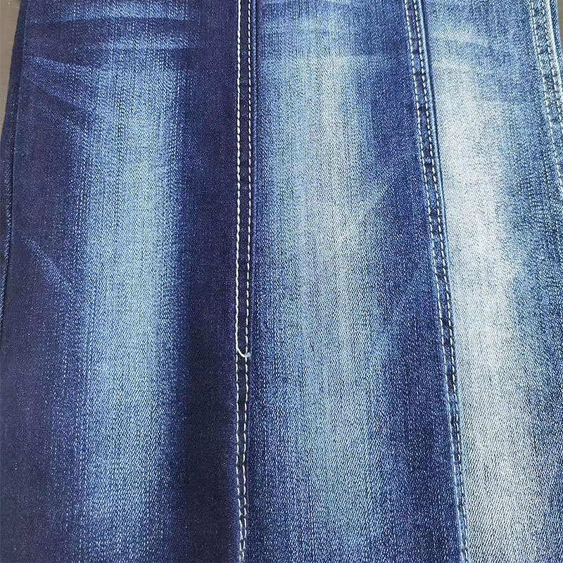 Vintage Hole Ripped Washed Cotton Polyester Spandex Denim Fabric