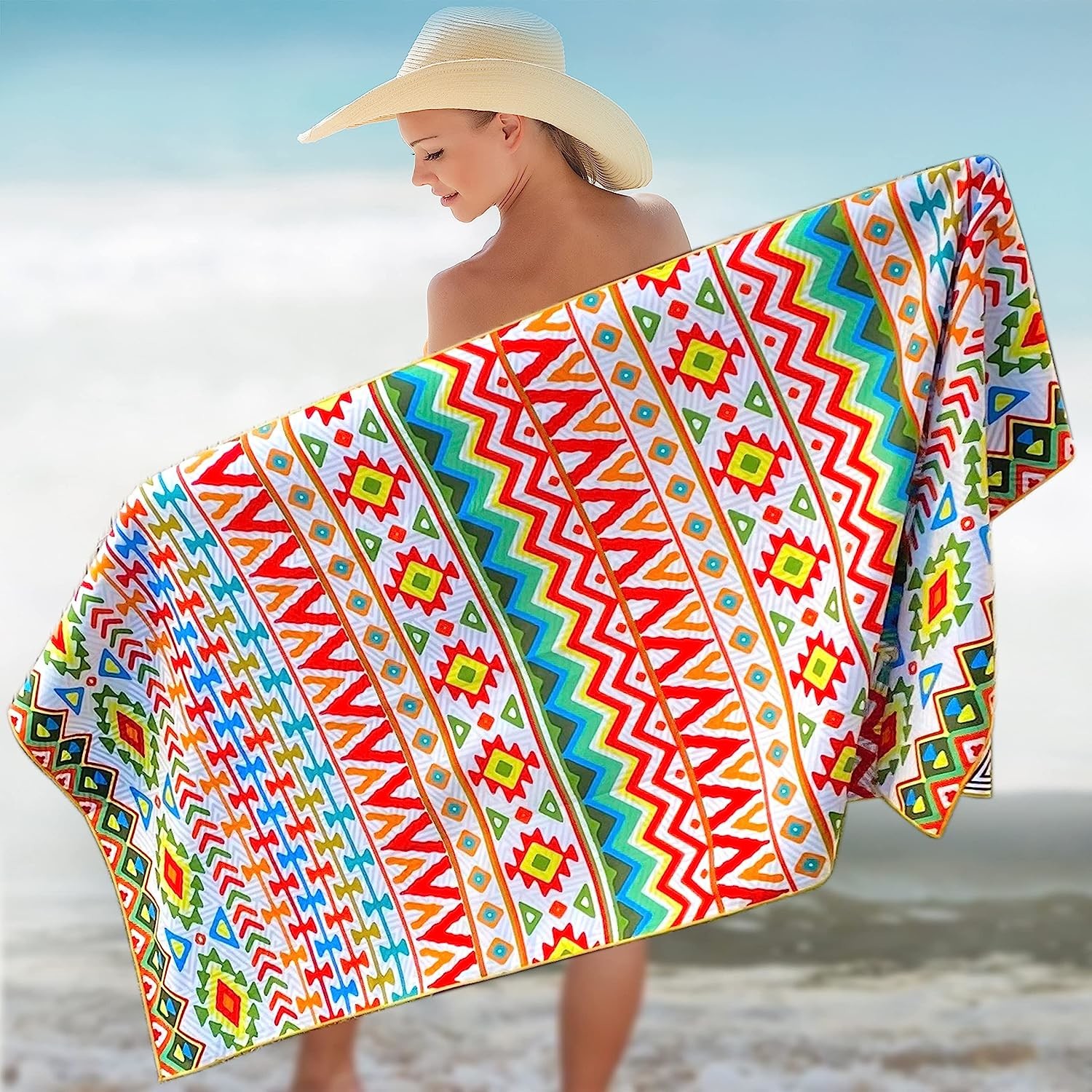 Digital Printing Microfiber Custom Beach Towel Round Corner And Square Corner