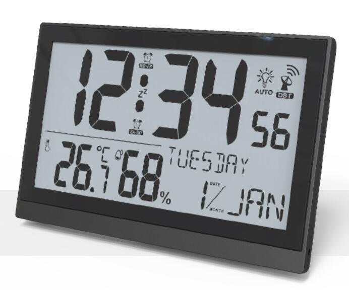 Function In-Out Temperature and Humidity RC Alarm Clock with LUMINOVA