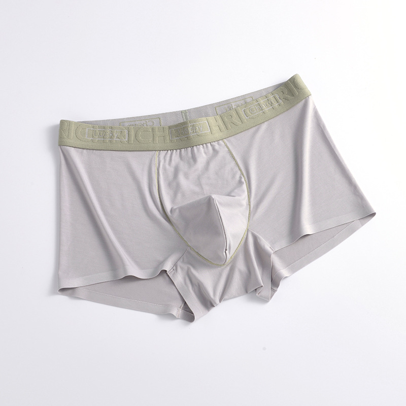 Modal Breathable Mid Waist Boxer Briefs Comfortable U Convex Men'S Underwear