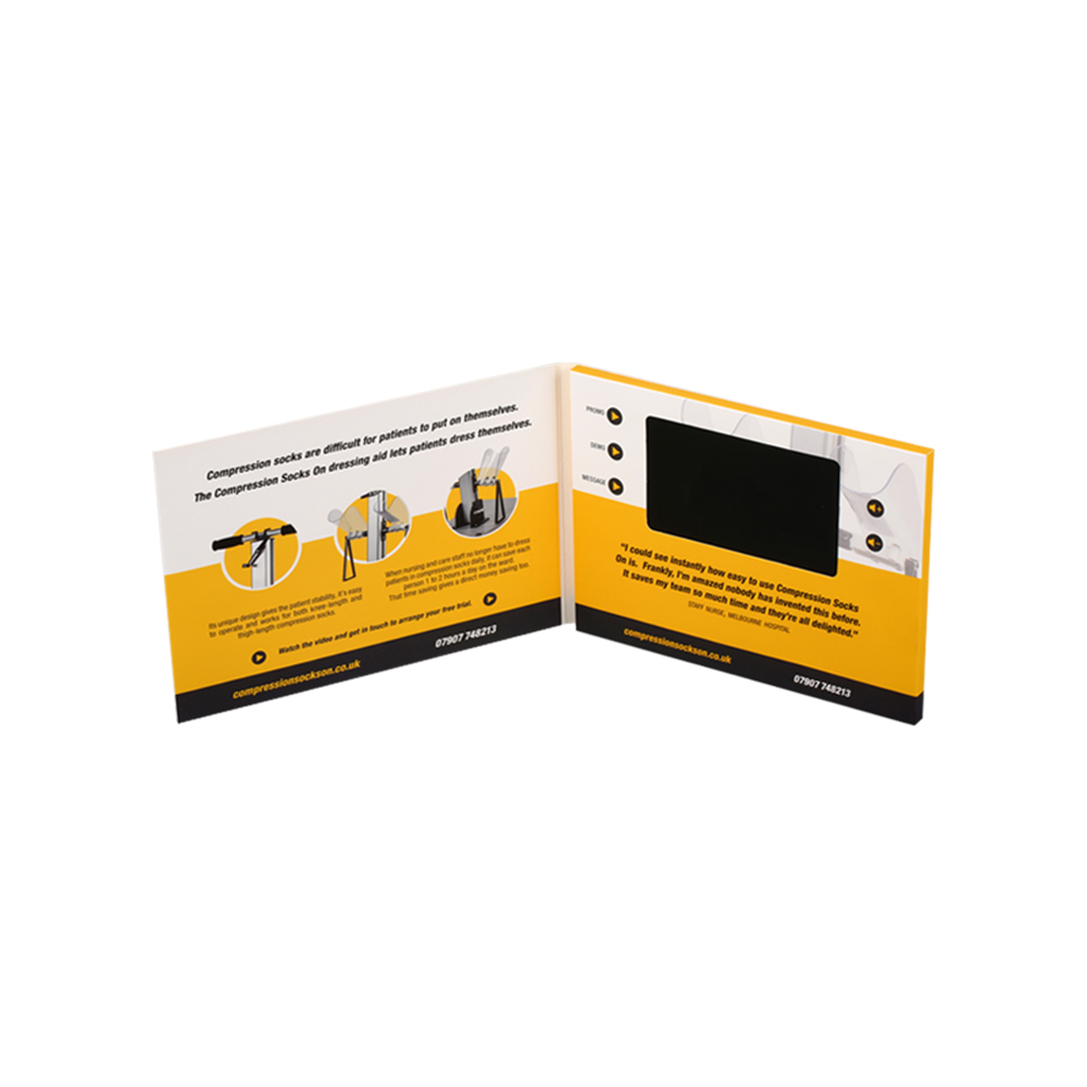 10.1 Inch Lcd Tft Flexible Video Invitation Cards Embossing printing