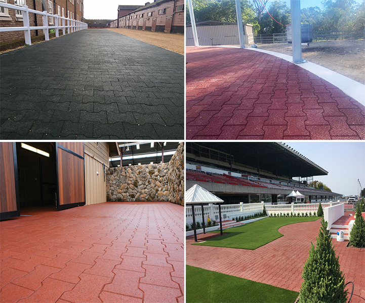 Safety Rubber Flooring Playground Rubber Tiles  Outdoor Colorful Dog-bone Rubber Pavers