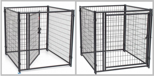 Powder Coated Galvanized Metal Dog Kennel , Welded Dog Cages