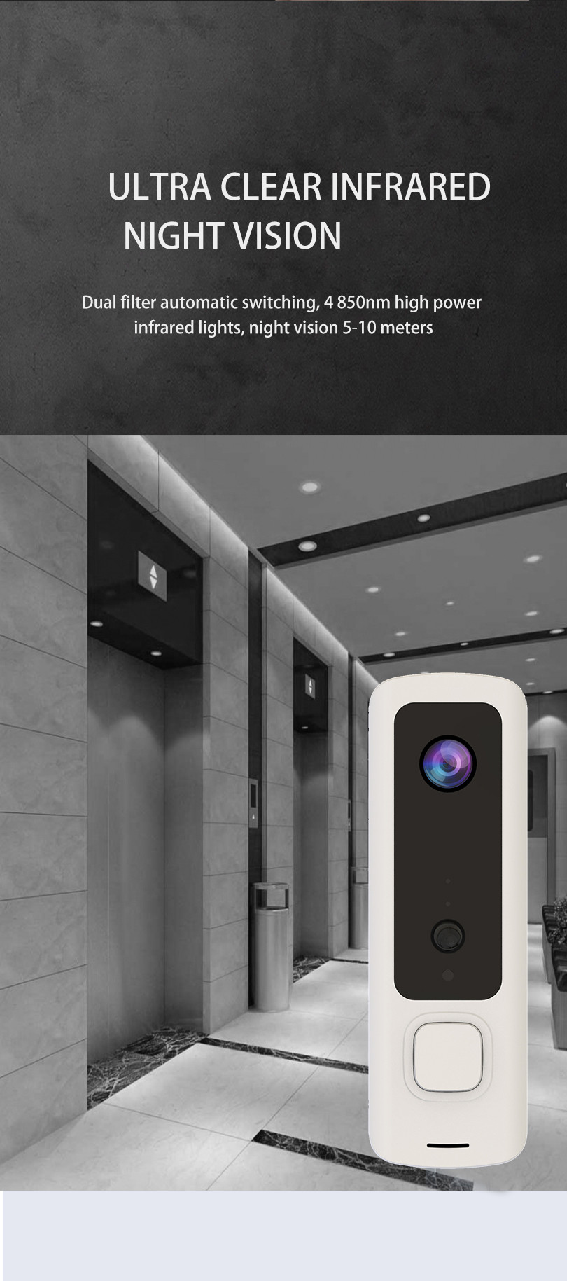 HFSecurity RD05 Wide Angel WIFI VIsua Real Time Two Way Audiol Door Bell