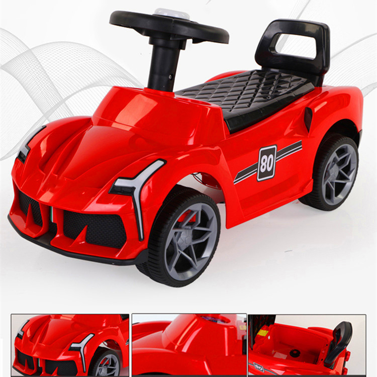 Music Switch Button One-Key Start-Stop Children's Scooter Balance Ride On Cute Swing Car
