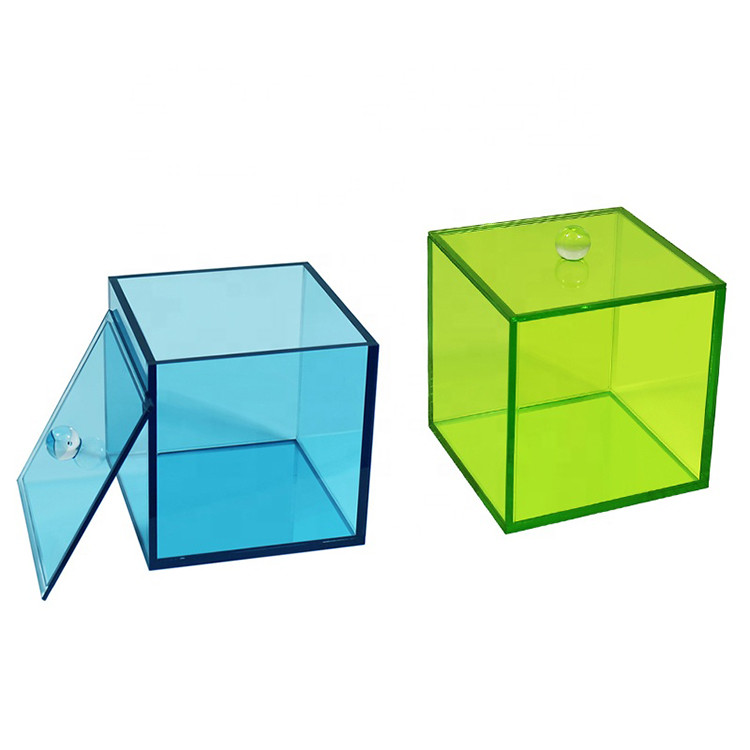 Flowers Packing Acrylic Display Box Storage Containers Clear Color With Lids