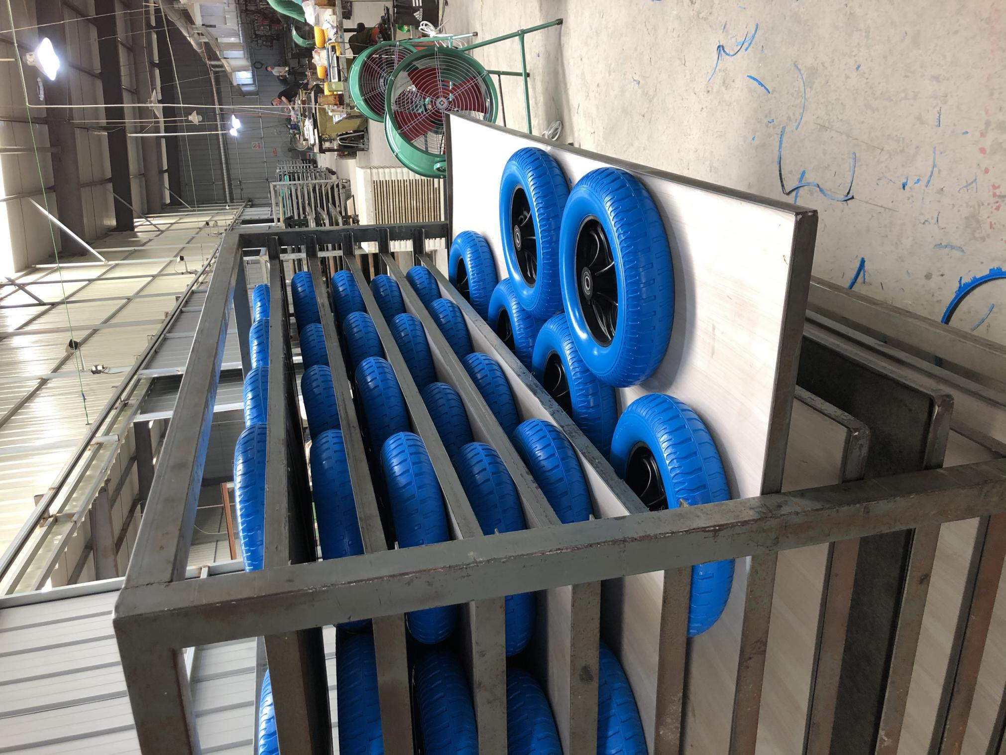 Size 350-400mm Industrial Polyurethane PU Foam Wheel For Trolley Barrow Golf Car