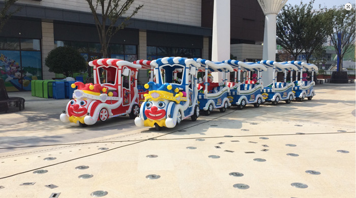 Luxury Cartoon Trackless Train Amusement Ride With Stainless Steel Material
