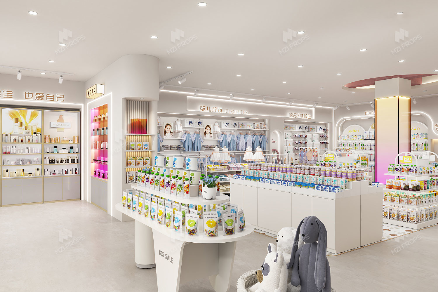 02-DSTXS Mom And Baby Store Zoning With Bean Paste Sweet Style