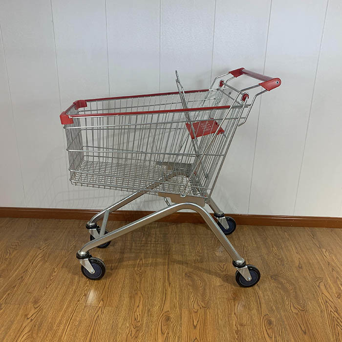 125L Retail CE Certificate Elevator Wheel Steel Shopping Cart