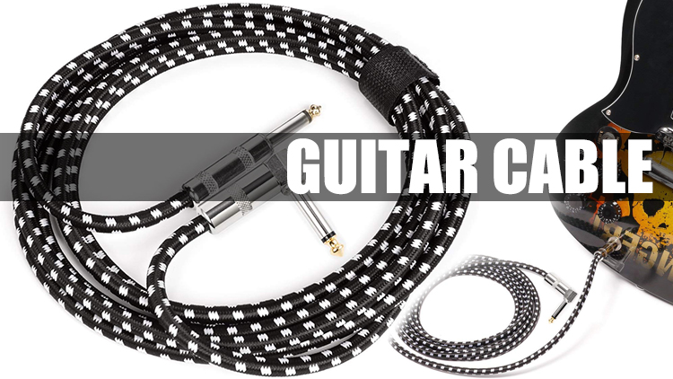 OEM 1M 1/4 Inch 6.35mm TS Right Angle Instrument Accessories Bass Amplifier Pedal Guitar Jack Patch Cable