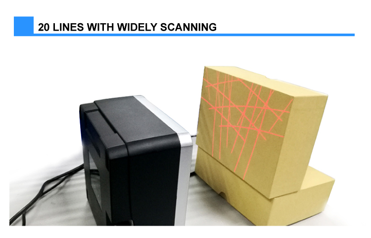 Supermarket POS Platform 1D Laser Barcode Scanner with and 15.2cm/6.0in Depth of Field