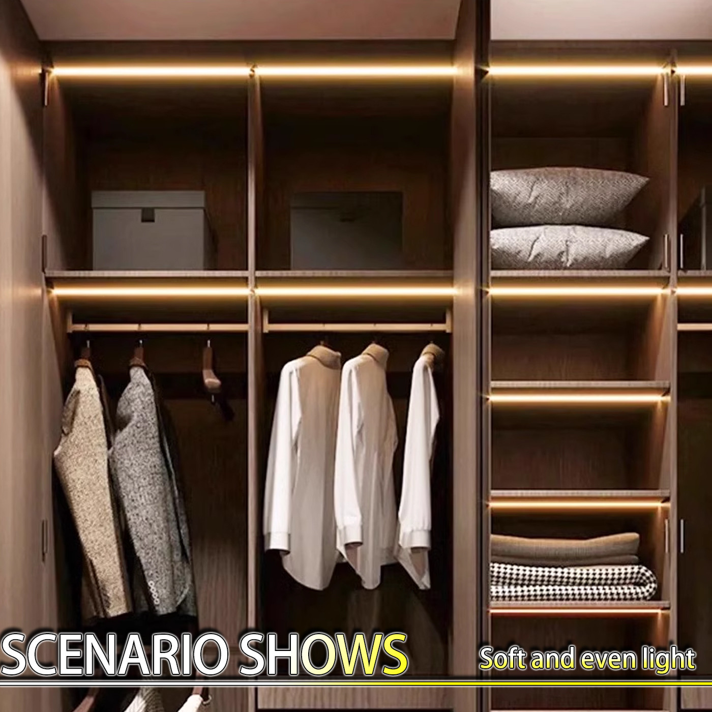 Embedded Wine Cabinet Wardrobe Cabinet Line Light Display Atmosphere Shelf Light Strip