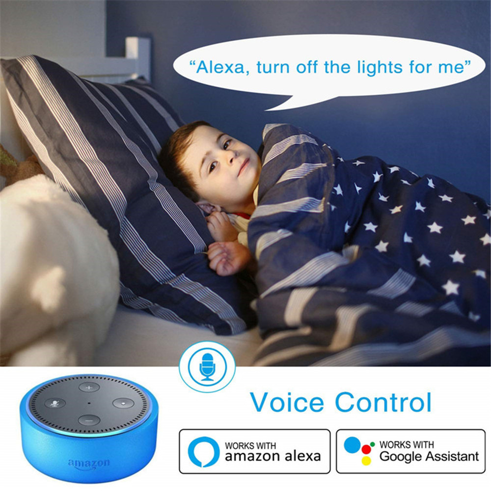 Smart Wifi Switch US 1/2/3 Gang Touch Panel Wireless Remote Control Light Switch Compatible Alexa Google Home Tuya APP