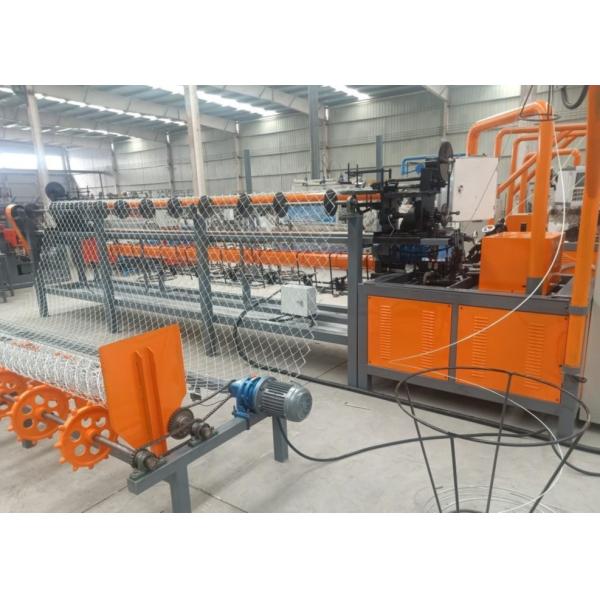 China Plc Single Wire Chain Link Fence Machine Galvanized Automatic on sale