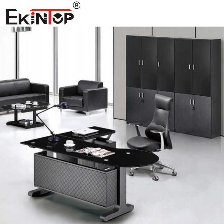 glass l shaped desk