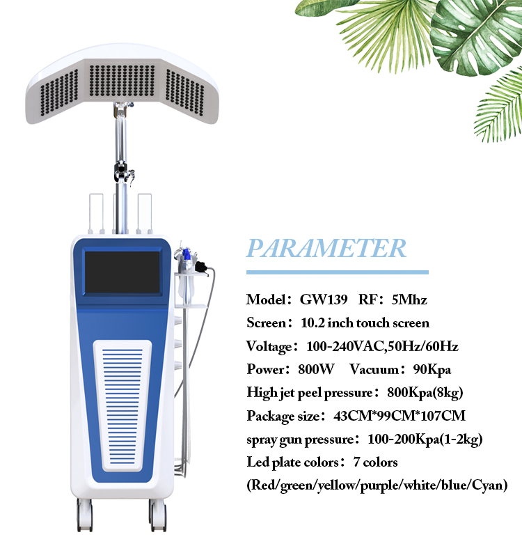 800W 240V Beauty Therapy Machine 9 In 1 Micro Dermabrasion Facial Deep Cleaning
