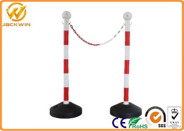 Quality Road Safety Reflective PVC Traffic Delineator Post with Plastic Chain 90cm Height for sale