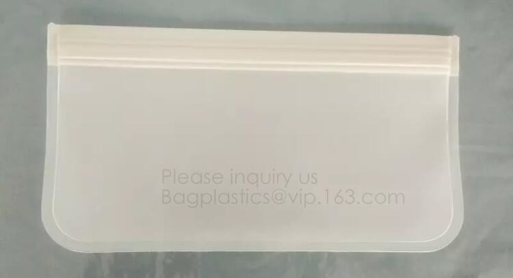 Reusable BPA Free Food Grade Preservation Storage Silicone Food Fresh Bag,Silicone Plastic Packaging Food Zip Silicon Fr