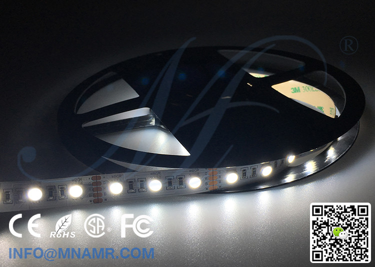 Wireless IR RF Wifi Remote Control LED Strip Lights 12V 24V 15watts Changeable Color RGB and Cold White Holiday Lighting