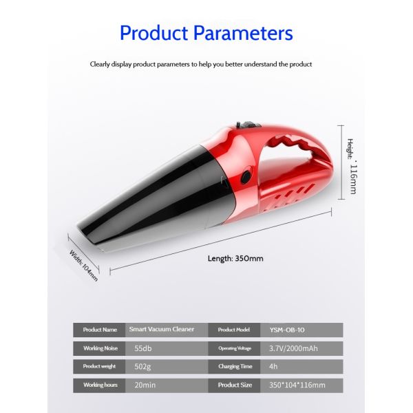 Convenient Multi Purpose Battery Operated Vacuum Cleaners Powerful Cordless Vacuum