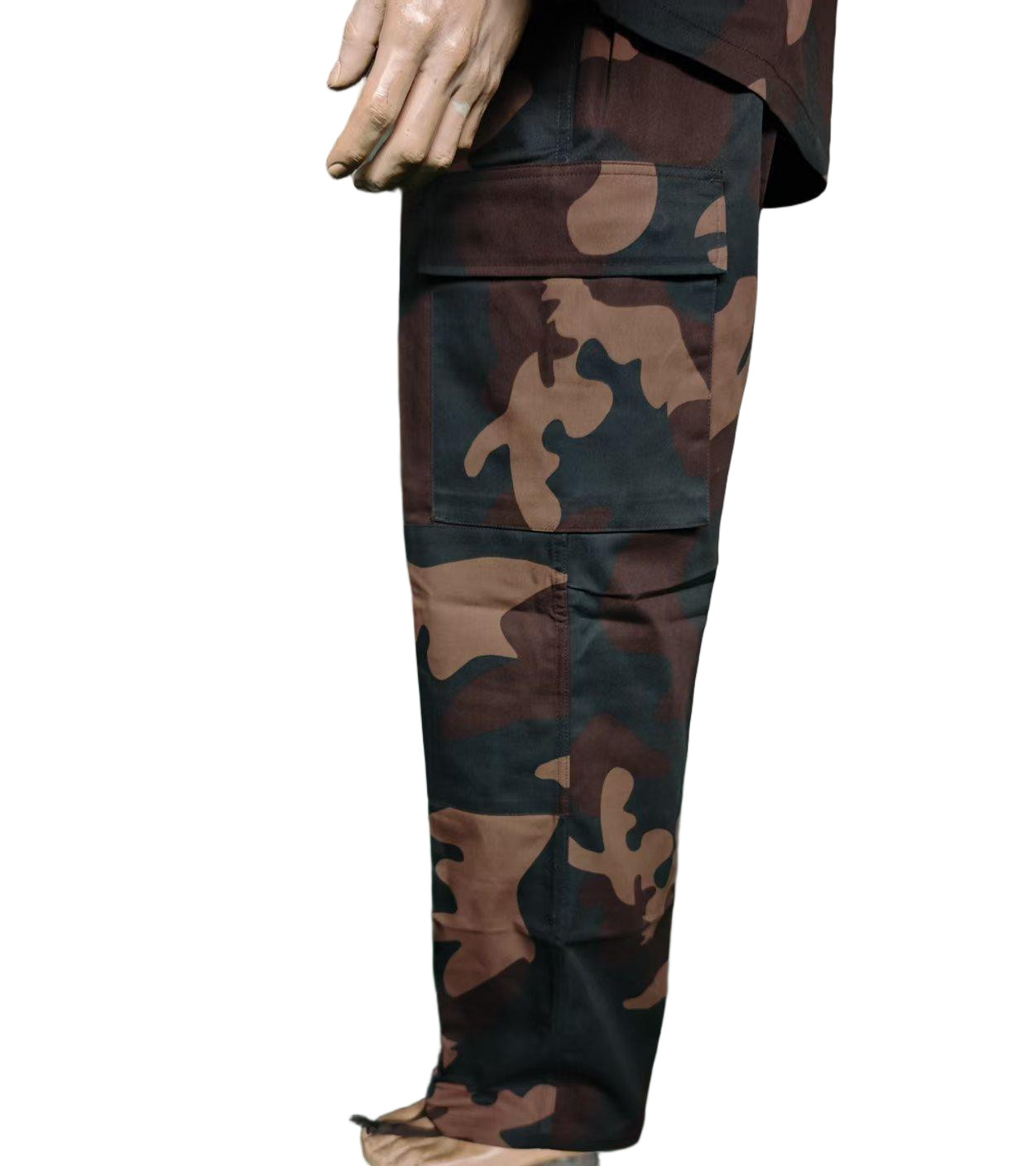 Military BDU Camo Jacket and Pants Set 65 35 Poly Cotton Tactical Workwear for Men Rip Stop Digital Camouflage Suit Tactical Hunting Clothes
