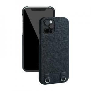 China Hands Free Protective Iphone Case , Real Leather Mobile Phone Case With Detachable Strap on sale