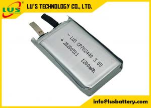 Buy cheap CP702440 LiMnO2 Battery Ultra Thin Cell 3.0V 1500mAh For Portable Listening Device product