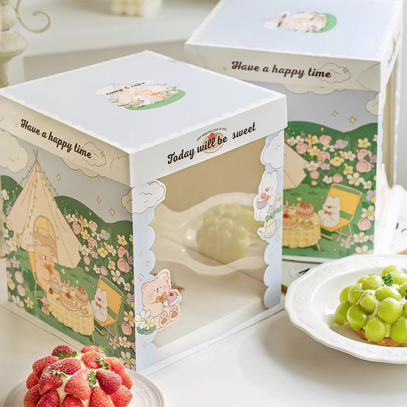 Custom Made Cake Packaging Boxes with CMYK / Pontone Offset Printing Requirements